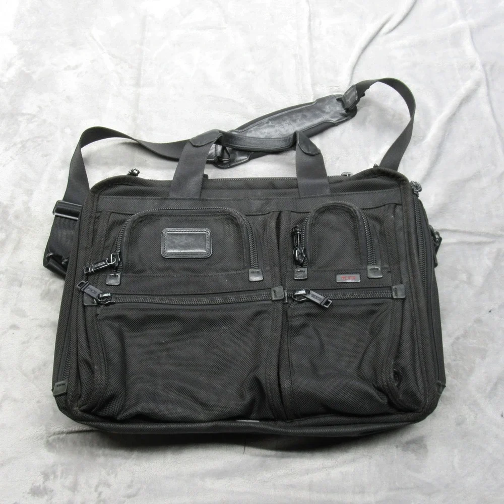 Tumi Alpha T Pass Laptop Briefcase Messenger Travel Checkpoint Expandable READ‎